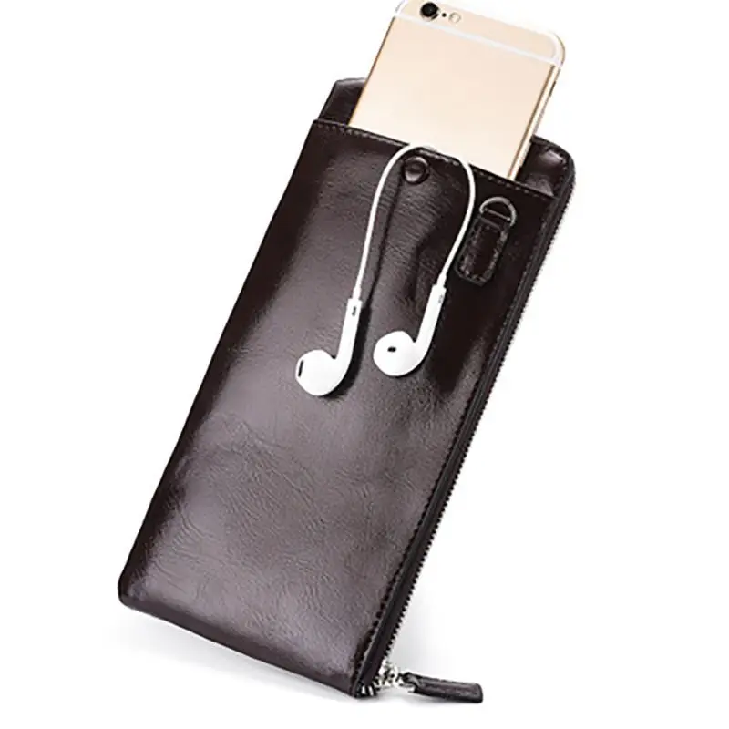 Ultrathin Small Wallet Classic Long Style Card Holder Male Phone Purse Zipper Large Capacity Big Brand Luxury Wallet Men Portfel