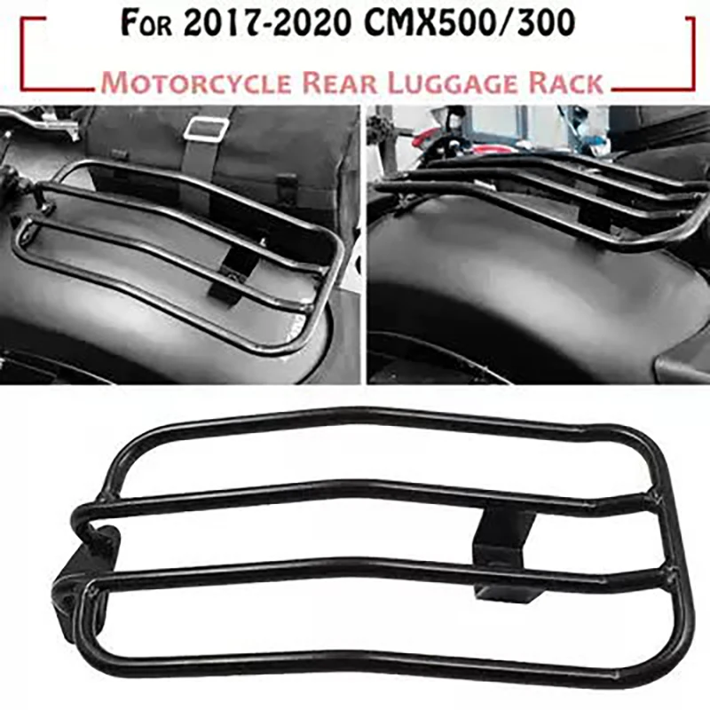 Black Rear Luggage Rack Tail Rack Touring Carrier for Honda REBEL CM500