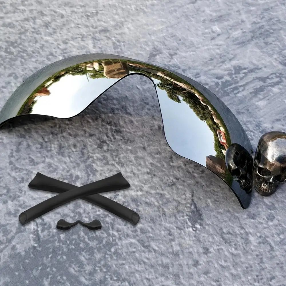 Silver Titanium-Kit Firtox поляризованные сменсменные линзы и носки с ушками и носоупоры для солнцезащитных очков с радиолокационным диапазоном(только линзы)-несколько опт - Цвет линз: Silver Titanium-Kit