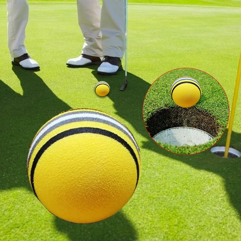 50Pcs Yellow Golf Rainbow Sponge Balls Indoor Outdoor Training Practice Foam
