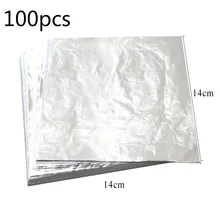 

100pcs imitation silver foil silver foil aluminum foil paper bronzing packaging crafts, used for bronzing home decoration14x14cm