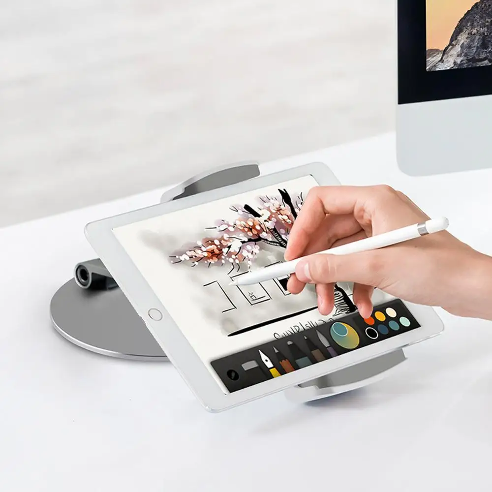 AZiMiYO вращающийся Алюминиевый Стенд Настольный держатель для ipad air 1/2 mini 1/2/3/4 pro 9,7 10,5 12,9 складной держатель для планшета