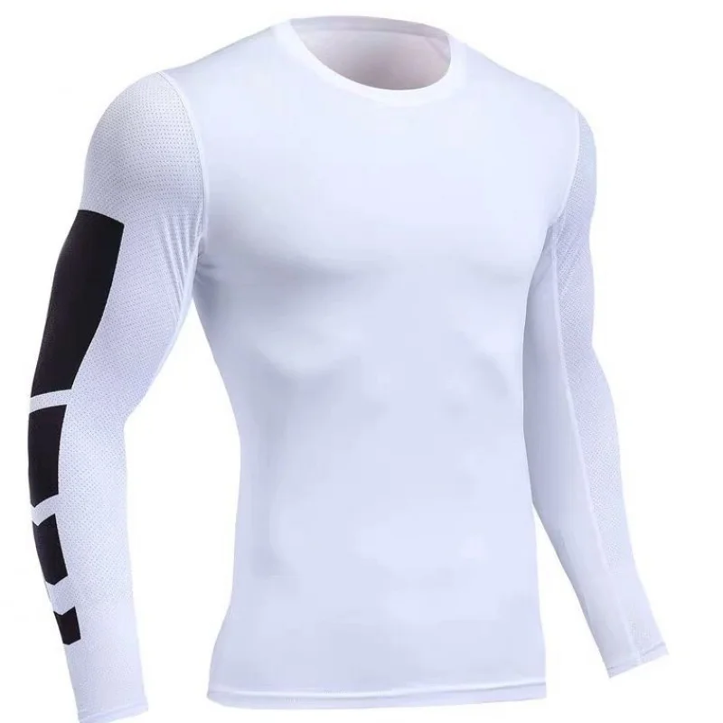 Футболки для бега Мужская одежда компрессионная футболка Rashguard мужские