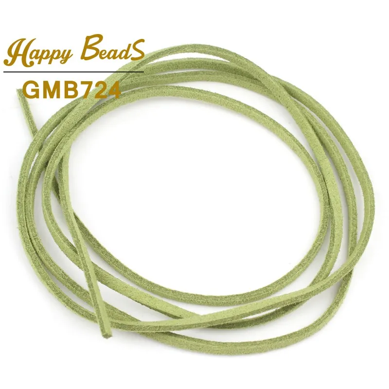 Grass green 5 м/лот 10 цветов шнур из искусственной замши корейский бархат веревка нить Шнуры Веревки подходят ремесло ожерелье браслет для ювелирных изделий - Цвет: Grass green
