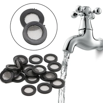 

20pcs Seal O-Ring Hose Gasket Flat Rubber Washer Filter Net for Water Faucet