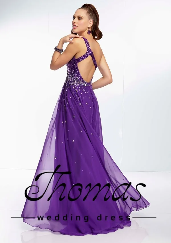Rs-21 venda quente сексуальное um-linha cristal frisado um ombro vestidos шифоновое длинное платье для выпускного вечера