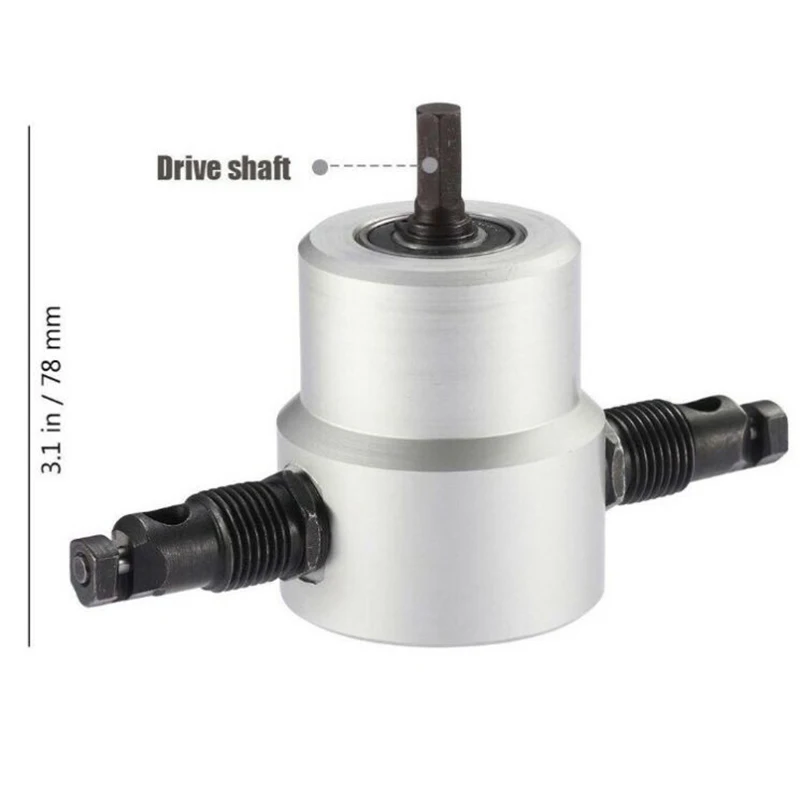 

Dual Head Sheet Metal Cutting Nibbler Hole Saw Cutter Electric Drill Attachment
