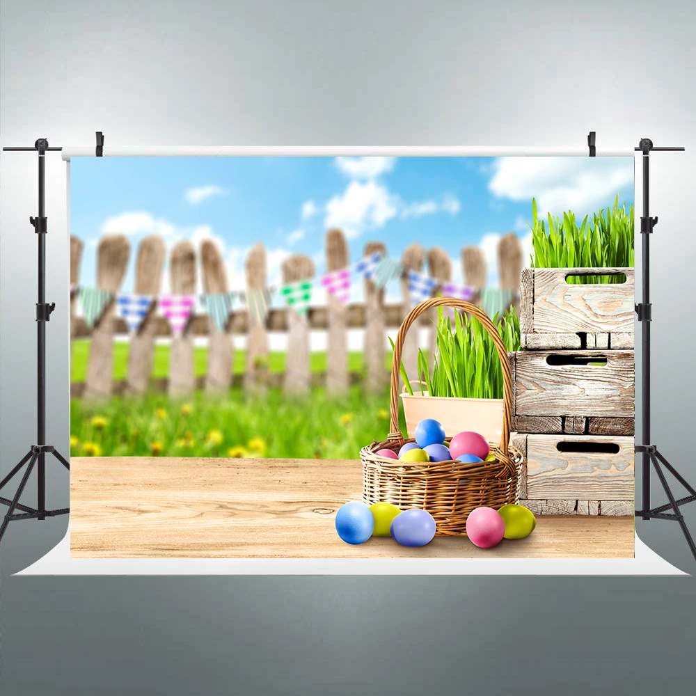 Фон для фотосъемки с пасхальными яйцами весенние Вечерние Декорации фон с природным пейзажем детский портрет реквизит для фотостудии виниловый