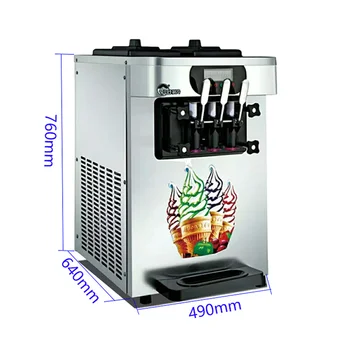 

2020The best selling with 2 wheels 3 nozzles soft ice cream power soft serve machine for sale with free shipping by sea