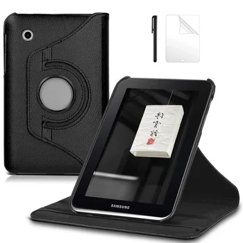 

For Samsung Galaxy Tab 2 7 GT-P3100 GT-P3110 P3100 case Folio Book PU Leather Case For Samsung tab 2 P3100 Stand Cover +FilmPen