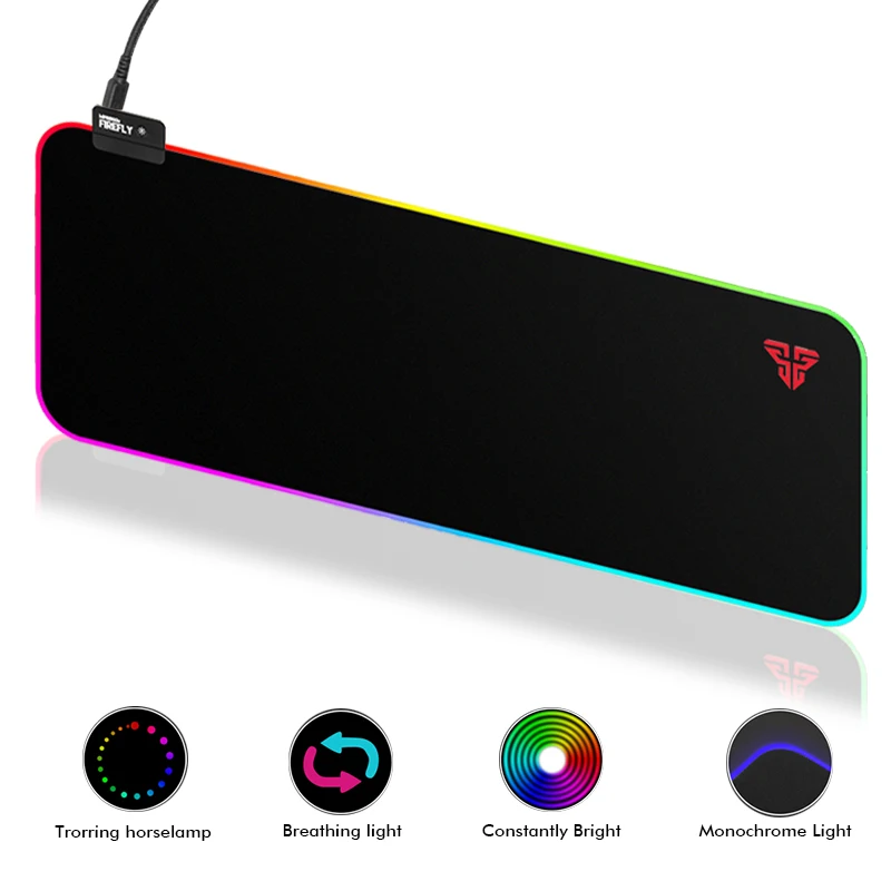 Fantech большой игровой большой коврик для мыши Коврик для мыши RGB коврик для мыши светодиодная подсветка коврик для мыши поверхность XXL Mause Pad клавиатура ПК коврик для стола