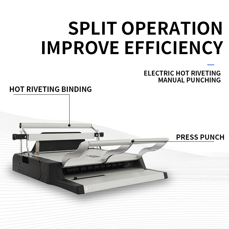 핫 멜트 네일 바인딩 기계, 10 치아, 12 치아 핫 멜트 펀칭 및 바인딩 기계, 문서 책 계약