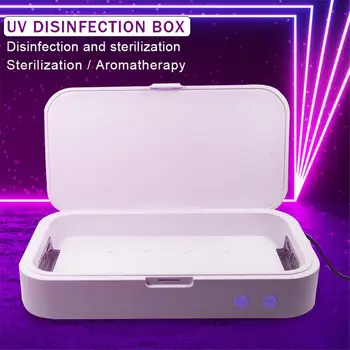 

UV Phone Sterilizer Box Portable DC 5V Mobile Phone Sanitizier Disinfector Box For Watches Jewelry Glasses Key Makeup Brushes
