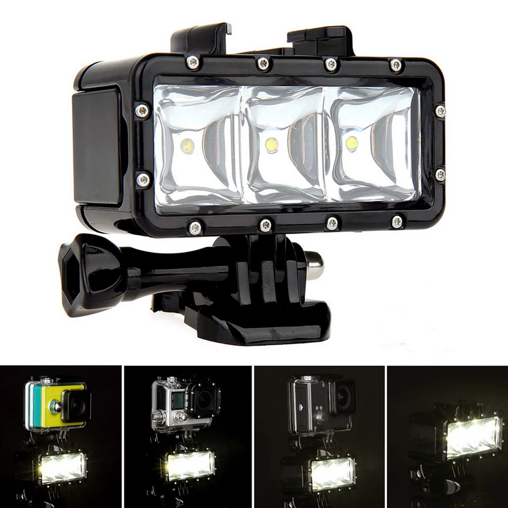 Waterproof Underwater Diving LED Video Camera Light Kit for Gopro 3+ 4 Action Camera Fill Lamp Diving Photo Video Lights