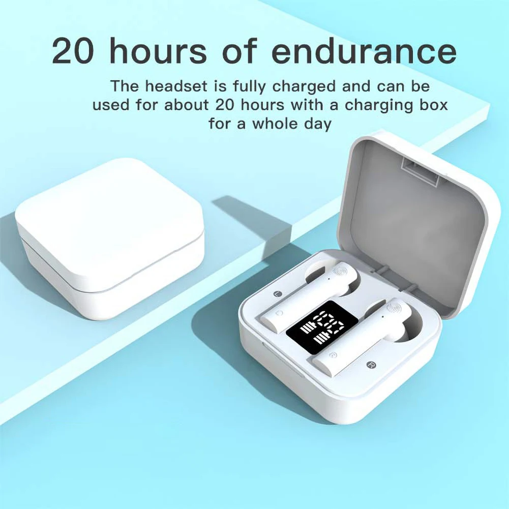 Touch Control Wireless Headphones For Huawei Xiaomi TWS Bluetooth 5 0 Headsets Noise Cancelling Earbuds Air2s With Charging Case