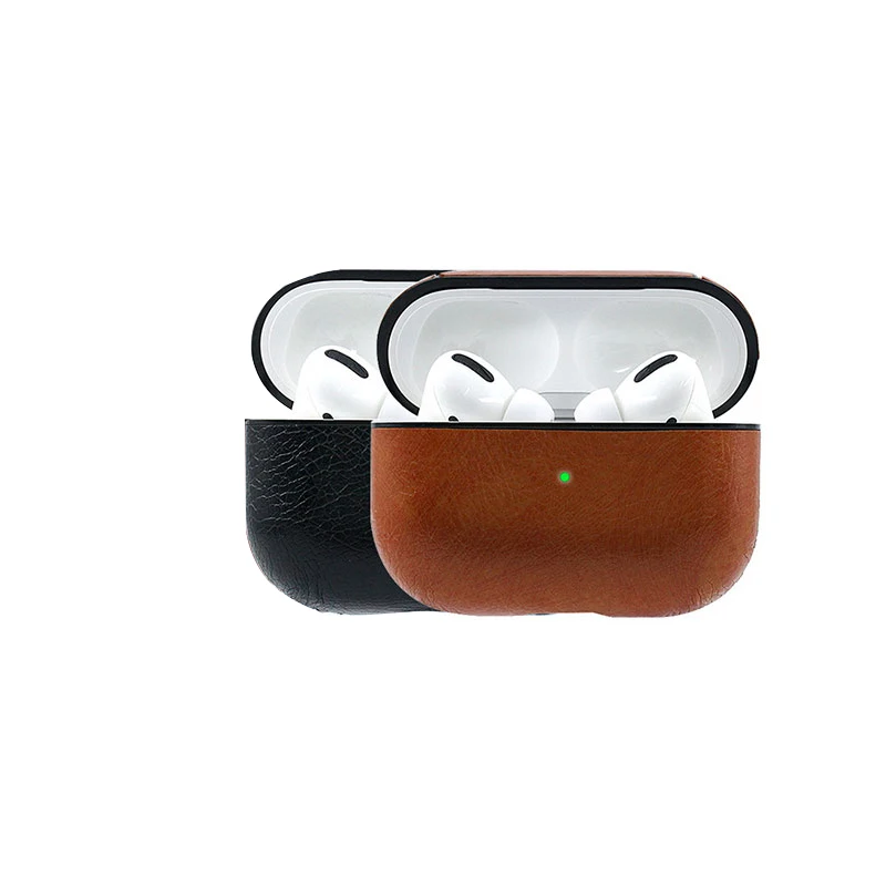Для AirPods Pro чехол с брелком кожаный противоударный для белый прозрачный черный