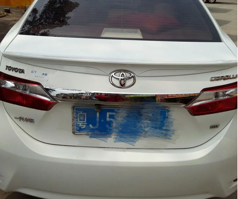 Спойлер для toyota corolla, задний багажник, крыло до, высококачественный АБС-пластик, спойлер, по цвету грунтовки