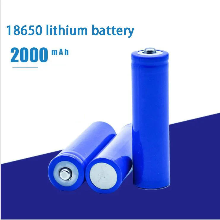 

Rechargeable battery 18650 lithium battery 3.7V 2000mah pointed glare flashlight electric fan battery