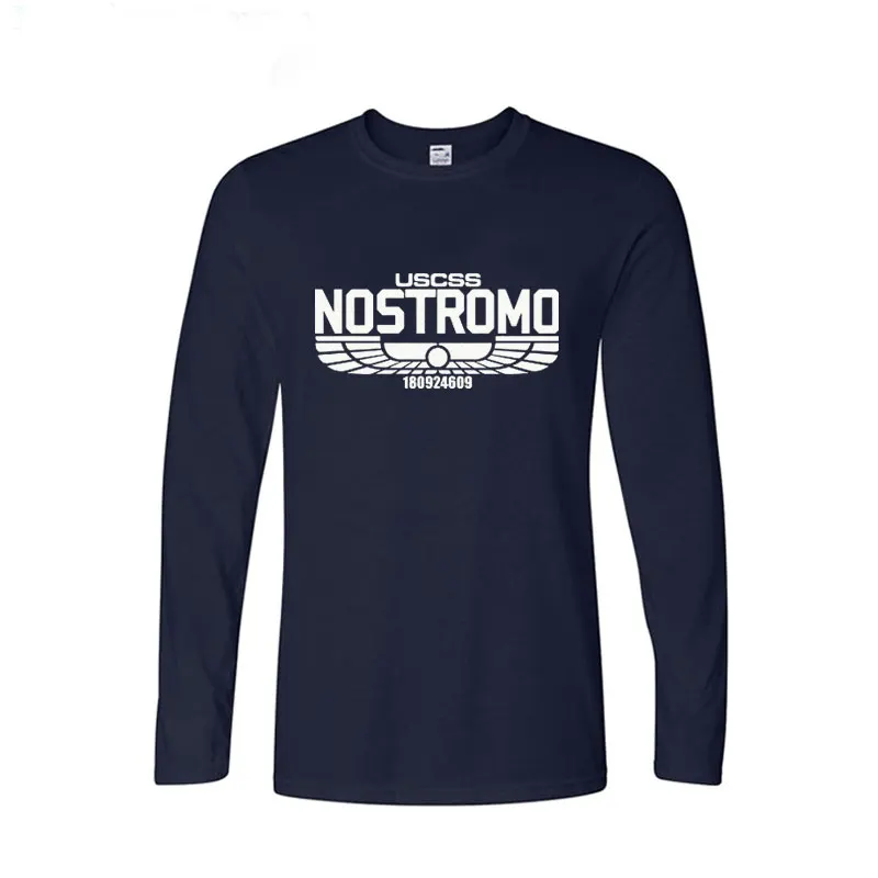 Повседневная одежда nostomo Футболка с принтом хлопок Alien Weyland Yutani мужские футболки с длинными рукавами