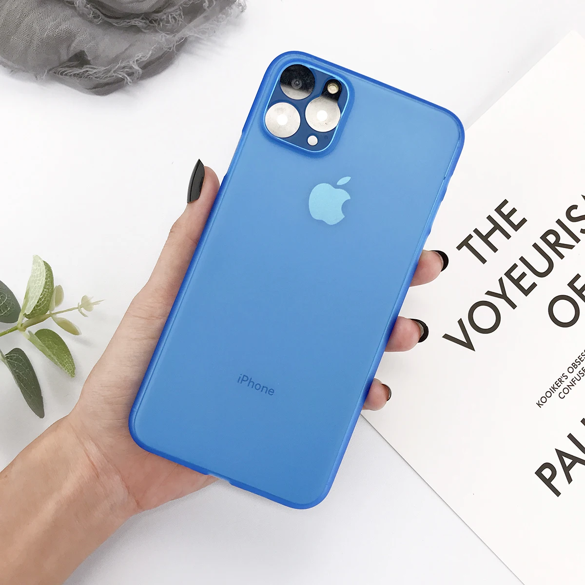 Lovebay ультра тонкий чехол для телефона для iPhone11 Pro XS XR X Max карамельный цвет матовый жесткий чехол PC Fundas для iPhone 6 6s 7 8Plus простой чехол - Цвет: Синий