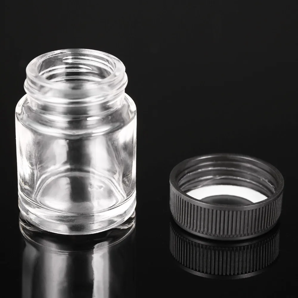 10 шт. 22cc 3/4oz Аэрограф Стекло чистки бутылок горшок воздушные кисти банки с Пластик крышкой для краскопульта все аэрограф