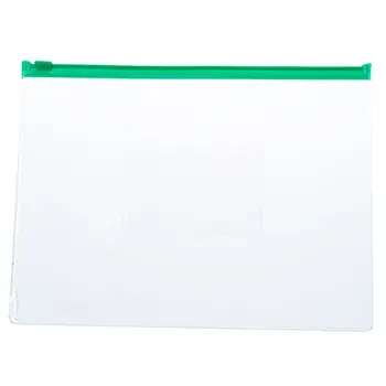 

20 Pcs Green Clear Size A5 Paper Slider Zipper Closure Closure Folders Files Bags