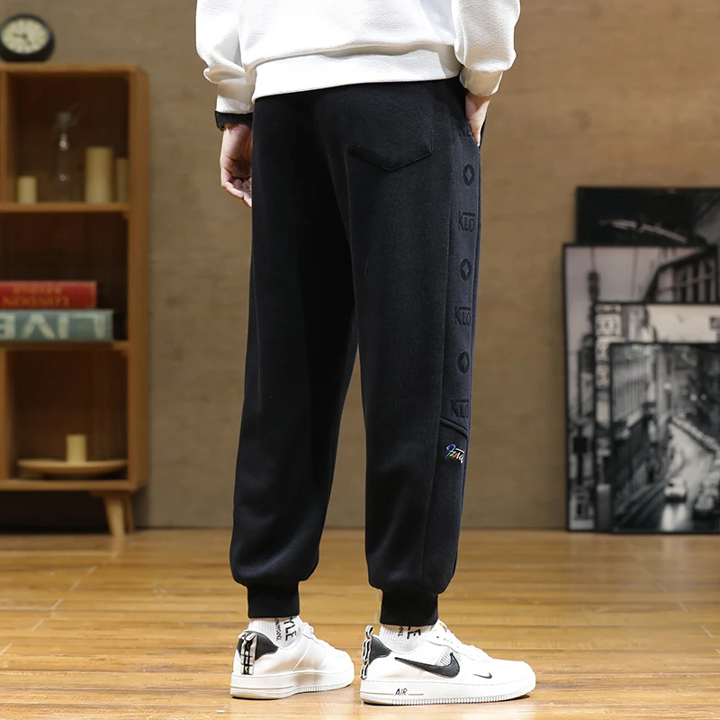 2021Men Sportswear Black Jogger Pants Male Zip Pockets Track Trousers Plus Size Spring Autumn Harem Baggy Sweatpants sweatpants
