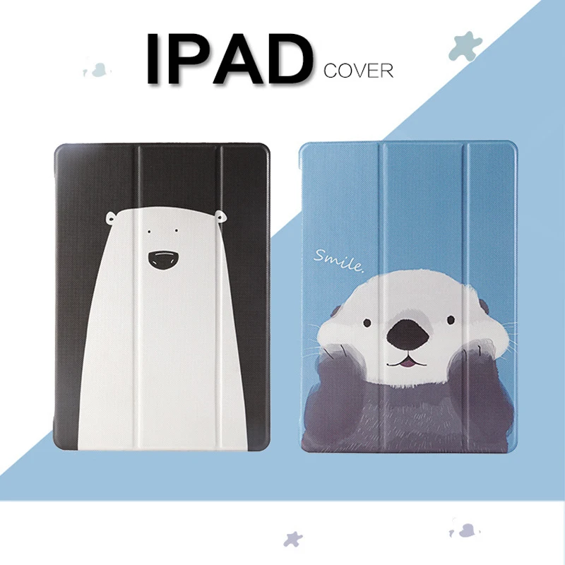 Чехол с мультяшной кожей для iPad 9 7 2017 2018 трехслойный Магнитный умный чехол mini 4 5