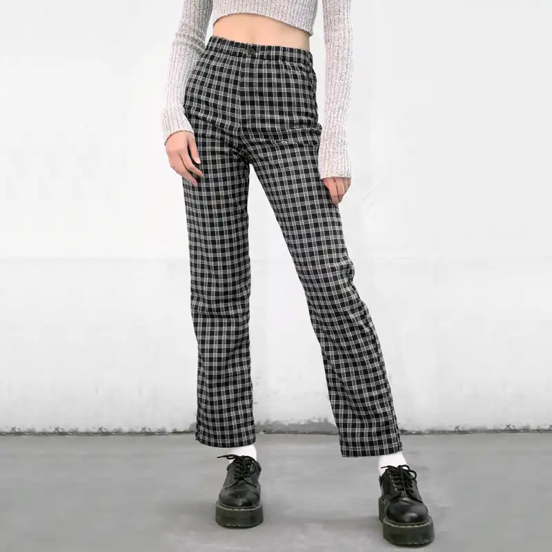 high rise elastic waist pants