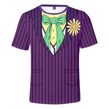 

Joker character t Shirt Summer Fashion short sleeve T shirt Leisure 3D Print Novelty Top Luxury Harajuku