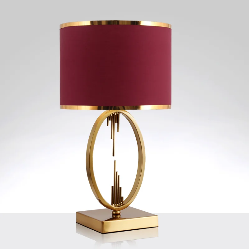 Modern Luxury Wedding Table Lamp Red Bedside European Style Table Lamps