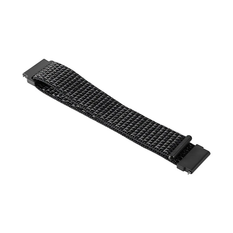 20 мм 22 мм лямка из нейлоновой ткани для Xiaomi Amazfit GTR 47 мм смарт часы ремешок для Xiaomi Huami Amazfit GTR 42 мм/Forerunner 945 645 - Цвет: black