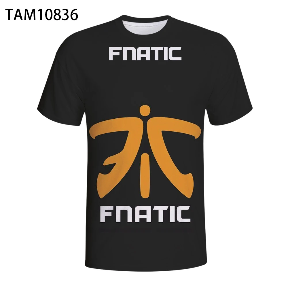 LOL Fnatic-Camiseta с логотипом оборудования для мужчин неформальная рубашка