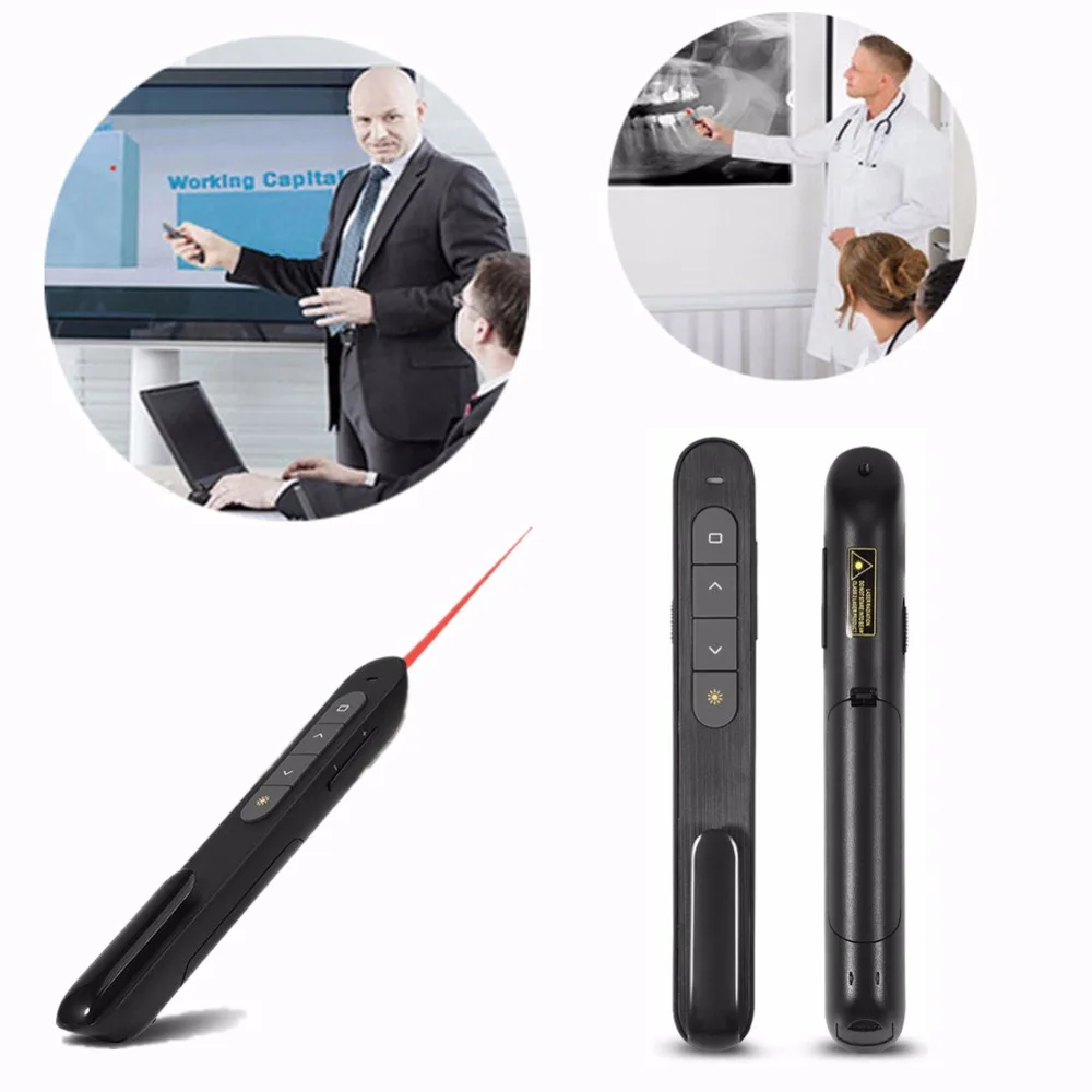 РЧ пульт дистанционного управления 2,4 ГГц беспроводной мини USB PowerPoint PPT Презентация указка ручка-пульт с USB Приемником Прямая поставка