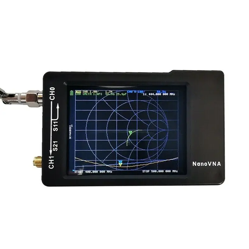 Новейший NanoVNA-H HF VHF УВЧ векторный сетевой анализатор антенны 50 K-1,5 GHz& Чехол Инструменты для анализа