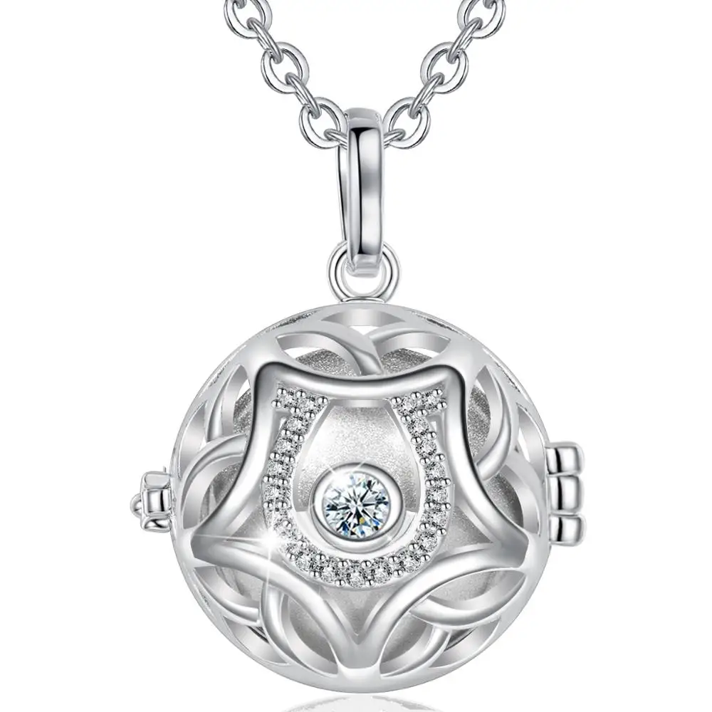 EUDORA, 20 мм, медальон в форме клетки звезды, подвеска, гармония, бола, шар, колокольчик, ожерелье с AAA CZ, ювелирные изделия для беременных женщин, малышей K373N20 - Окраска металла: A7
