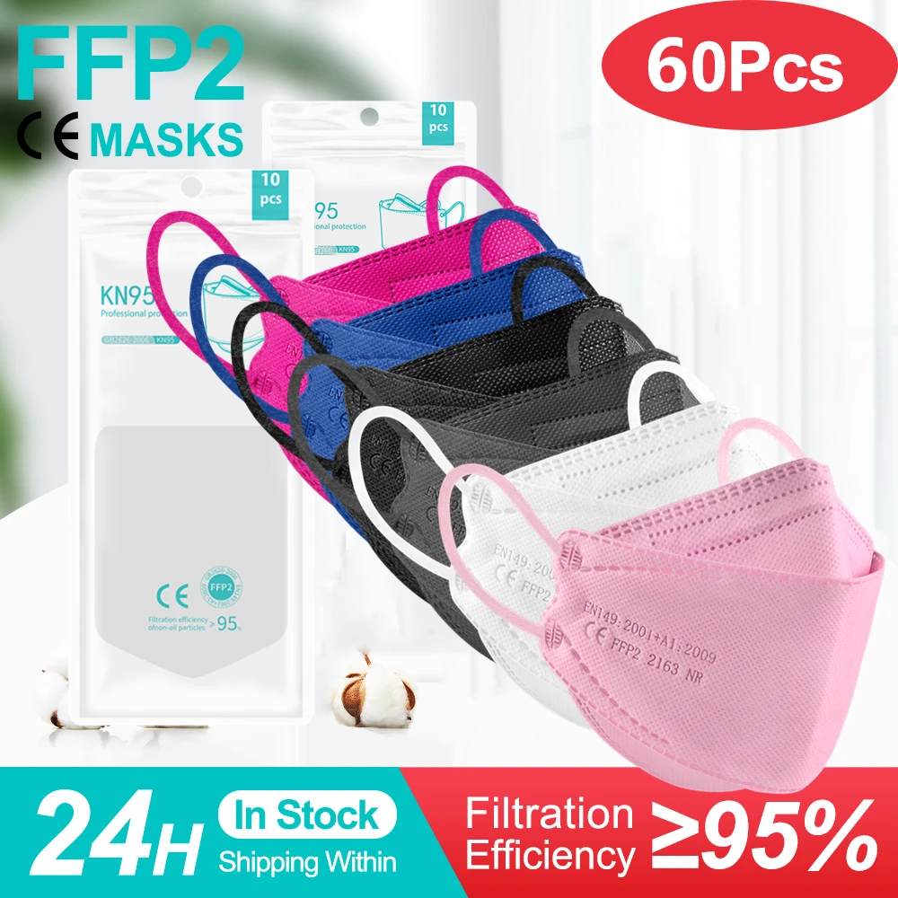 Разноцветная маска Fish KN95 3D Mascarillas FFP2 CE сертифицированная mascarilla fpp2 homologada