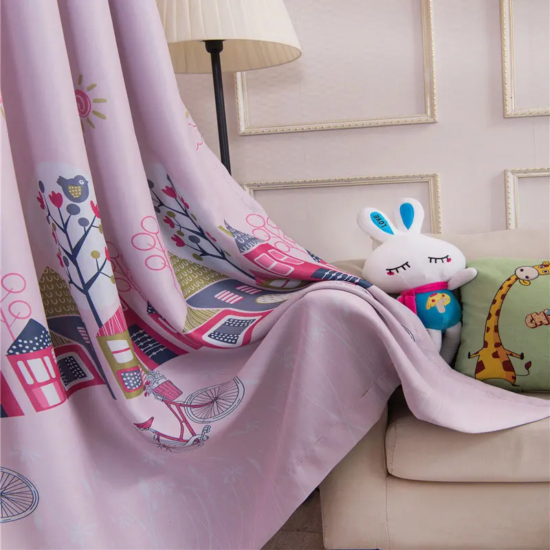 Top Finel Kids Curtains for Living Room Bedroom Tree Pattern Design Window Baby Lovely Children Drapes | Дом и сад