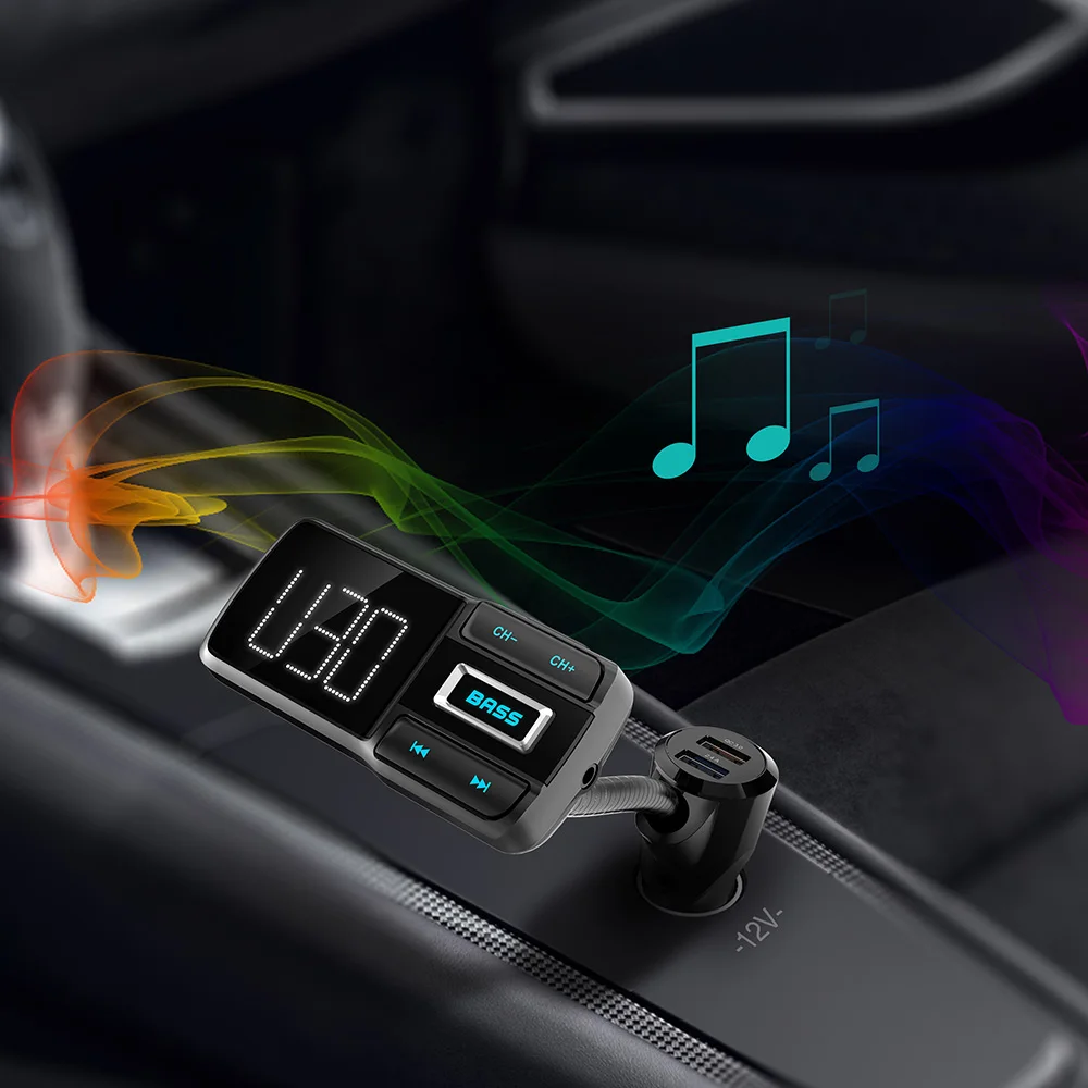 BT77D Hands-free Bluetooth автомобильный комплект Автомобильный fm-передатчик двойной USB 5 В 3.4A автомобильный заряд телефона fm-модулятор mp3-плеер
