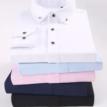 Мужская одежда с длинными рукавами; сезон осень-весна; Формальные Рубашки; Camisa; дышащая удобная деловая облегающая одежда высокого качества; Camisa