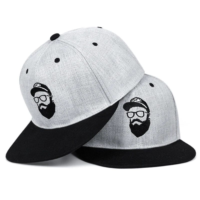 Original grey cool hop cap women hats vintage embroidery character baseball caps planas bone