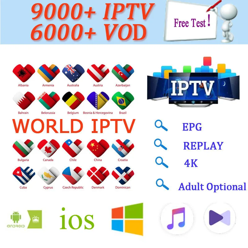 

1 Year 9000+Live Europe IPTV portugal UK germany belgium France Spain Netherland Sweden For M3U Enigma 2 Android TV Box