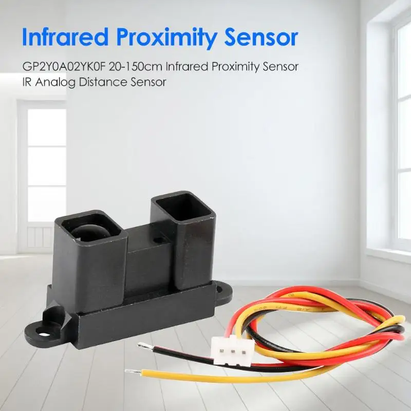 

GP2Y0A02YK0F 20-150cm Range Infrared Proximity Sensor Voltage Analog Signal IR Analog Obstacle Avoidance Distance Sensor