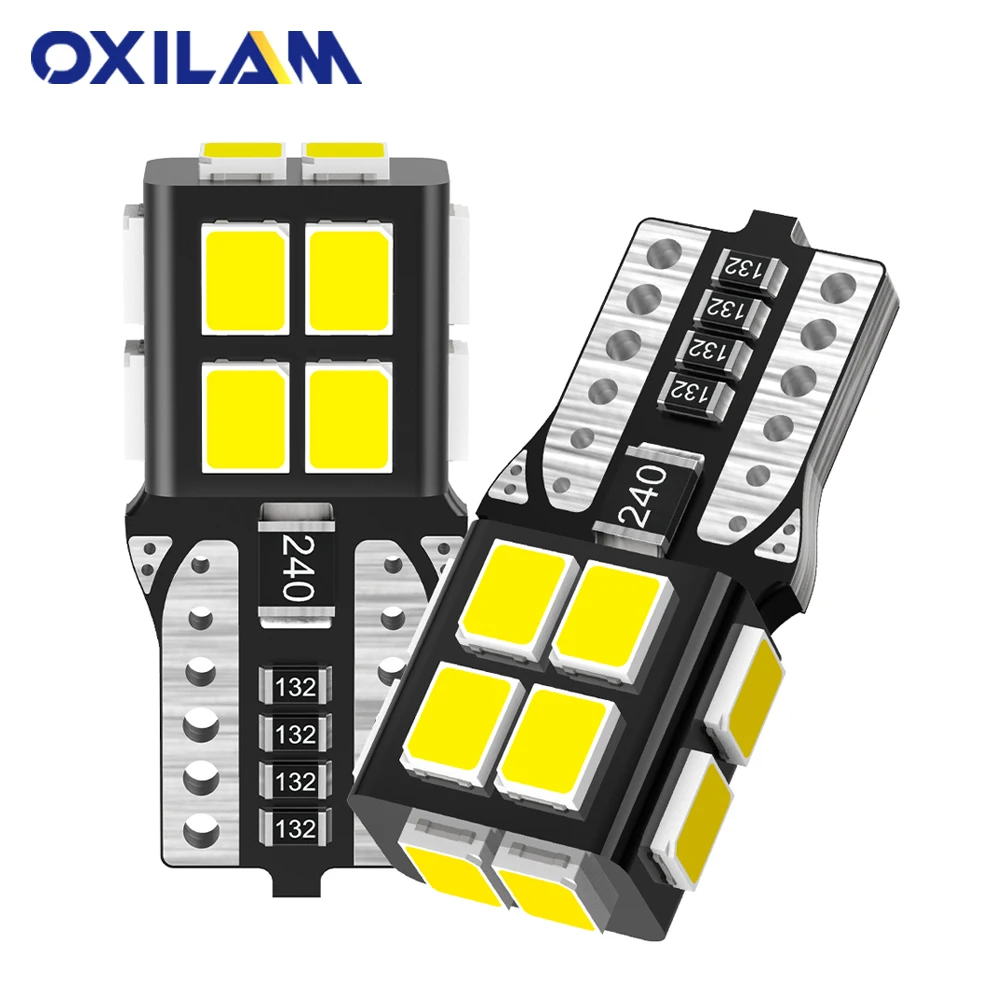 Oxilam 2 pçs w5w t10 led canbus nenhum erro 194 168 lâmpada do carro led interior luzes para audi bmw mercedes leitura cúpula tronco lâmpada 6000k