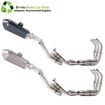 

Motorcycle Carbon Exhaust Muffler Escape Full System Slip-On Middle pipe For yamaha MT-09 FZ-09 MT09 FZ09 2014-2017 Tracer 900