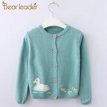 

Bear Leader Girls Clothing 2020 New Spring Children Sweaters Animals Pattern Long Sleeve Outerwear O-neck Kids Knitwear 3-9Y