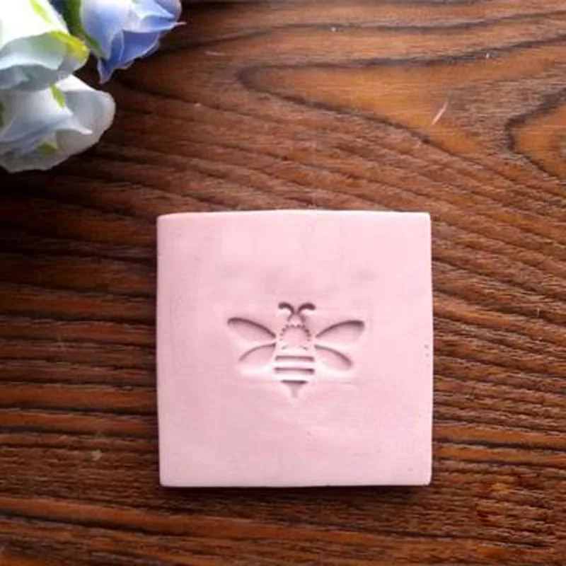 DIY Acrylic Soap Stamp, Honeybee, Butterfly, Fish, Dog, Handmade, Transpare, Soap Making Stamps, No Handle, Custom, 34x34mm