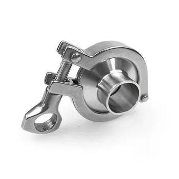 

19-51mm Sanitary Tri Clamp Weld Ferrule 304 Stainless steel Quick Tube Clamp Chuck For Round Drainage pipe Fittings Hardware