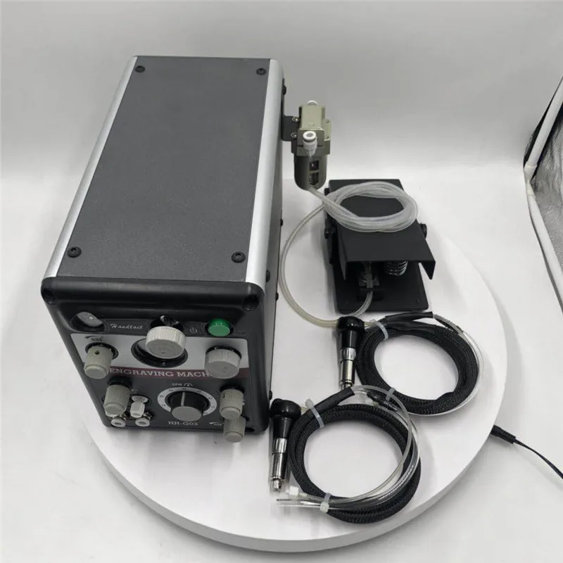 NEW-Pneumatic-Engraving-machine-220V-110V-Two-handpieces-Manual-foot-control-Jewelry-Engraver-Equipment-Graver-tools