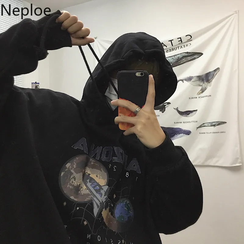 Винтажная Женская толстовка Neploe Harajuku 2020 Миссия на Марс космический корабль
